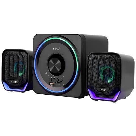 Altoparlante Per Pc Bluetooth Con Porte Jack 3,5 Mm + Usb + Micro Sd, Nero - Foto 1