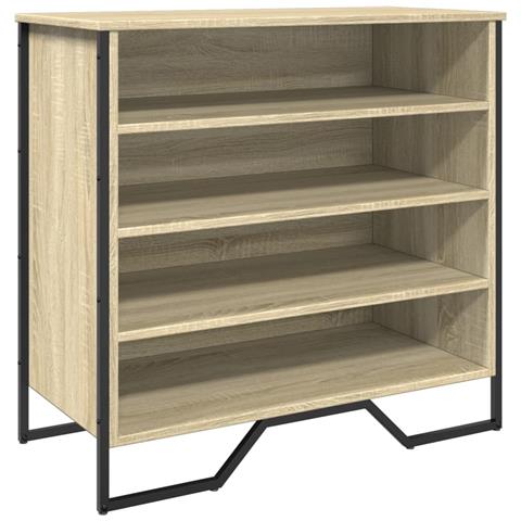Scarpiera Rovere Sonoma 80x38x78 cm in Truciolato - Foto 2