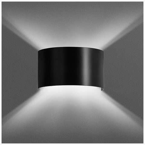 Applique Moderna 1 Luce Fold Fascia In Acciaio Nero - Foto 1