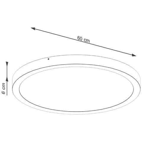 Lampada Da Soffitto Onyx 60 Led Bianco 3000k Sl. 1249 - Minimalista Lampade Da Soffitto Bianco 6x60x60 Cm - Foto 2
