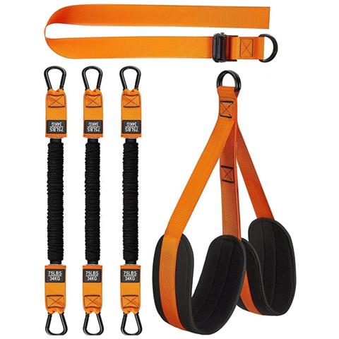 Fascia Per Trazioni / Trazioni Con Fascia Per Allenamento - Ausilio Per Trazioni Per L'allenamento Della Forza Orange 150 Lbs - Foto 1