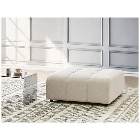 Ottomana Innvik Tessuto Beige Chiaro - Foto 1