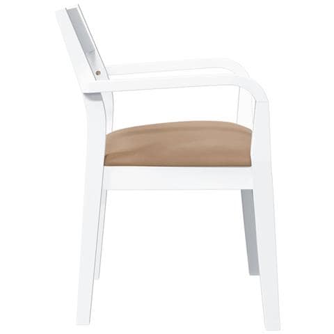 Sedie da Pranzo con Cuscini 2 pz Bianco Legno Massello di Hevea - Foto 10