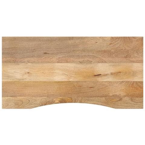Piano Scrivania Con Curva 140x60x2,5cm Massello Grezzo Di Mango - Foto 1