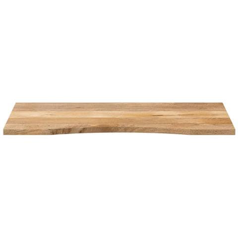 Piano Scrivania Con Curva 140x60x2,5cm Massello Grezzo Di Mango - Foto 3