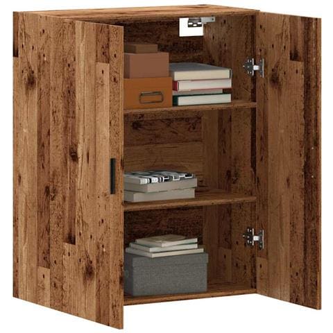 Mobile A Parete Legno Antico 69,5x34x90 Cm - Foto 3