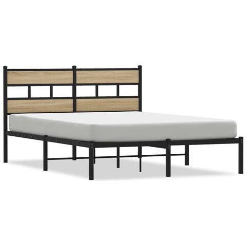 Giroletto Senza Materaso In Metallo Rovere Sonoma 140x200 Cm - Foto 2