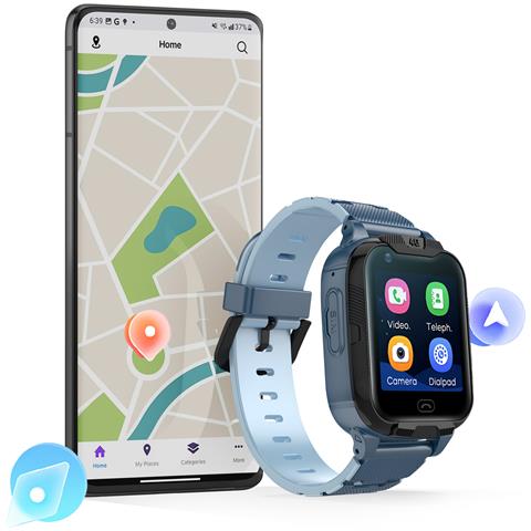Smartwatch Bambini Wifi Sim Gps Videochiamata, Blu - Foto 5