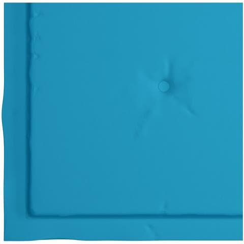 Sedia A Dondolo Con Cuscino Blu In Massello Di Teak - Foto 8