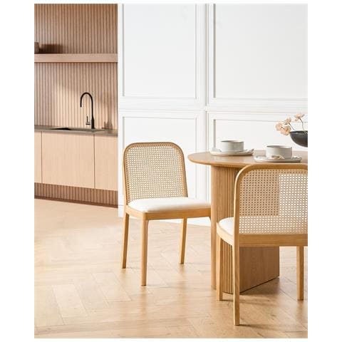 Set Di 2 Sedie Da Pranzo Edina Marrone Chiaro - Foto 1