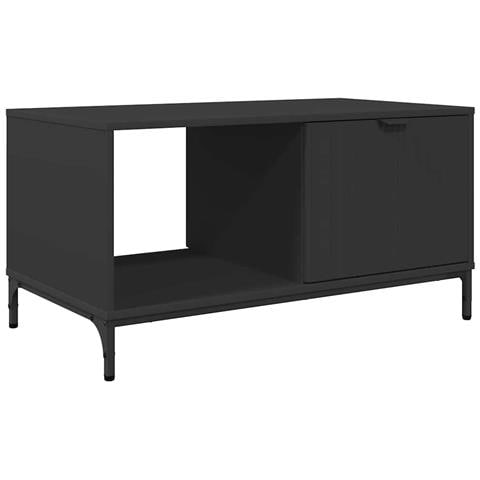 Tavolino da salotto Nero 90 x 49 x 46 cm Legno multistrato - Foto 1