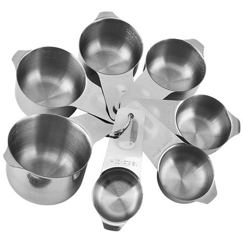 Set Di 7 Misurini E Cucchiai Dosatori In Acciaio Inossidabile Per Cucinare E Cuocere - Foto 1