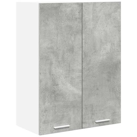 Armadio pensile con porta Riga Grigio cemento 60 x 31 x 80 cm - Foto 1
