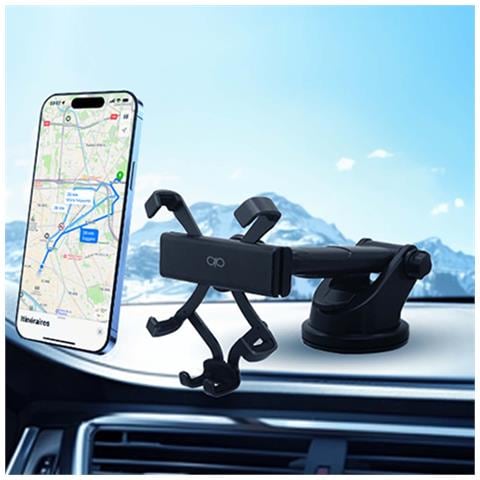 Supporto Per Auto Universale Per Smartphone Con Blocco A Gravità, Nero - Foto 2