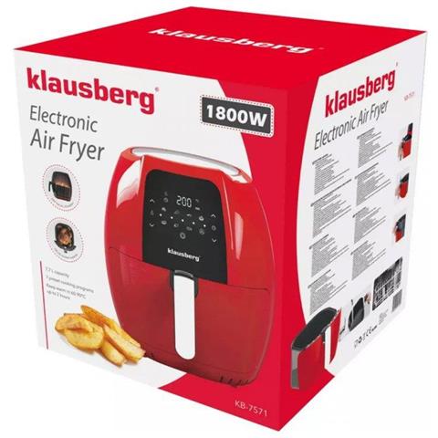 Friggitrice ad aria Klausberg KB-7571 da 1800 W con capacità di 7,7 l e touchscreen - Foto 7