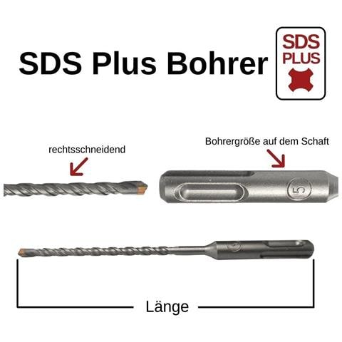 Punta Per Martello Perforatore Sds Plus 20mm  4 Taglienti  310mm - Foto 2