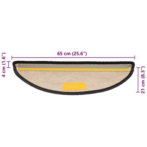 Tappeti Adesivi Scale Aspetto Sisal 30 pz 65x21x4 cm Antracite - Foto 8