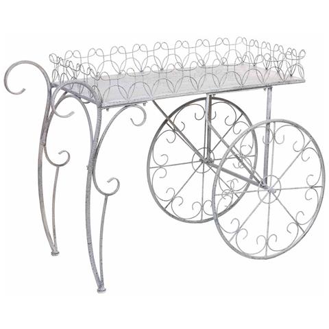 Carrello Espositivo In Metallo Grigio 114,94x55,25x78,11h Cm - Foto 1