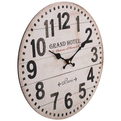 Orologio Da Parete In Legno Bianco D34x2h Cm - Foto 1