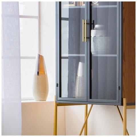 Vaso In Ceramica Argento 12x7x35h - Foto 2