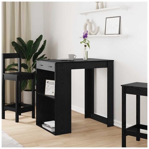 Tavolo da bar Rovere Nero 102 x 70 x 103,5 cm Legno multistrato - Foto 2