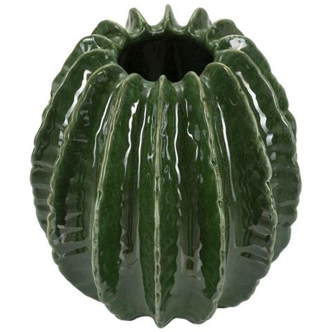 Vaso Cactus Ball In Ceramica Verde A Forma Di Cactus Globoso - Foto 2