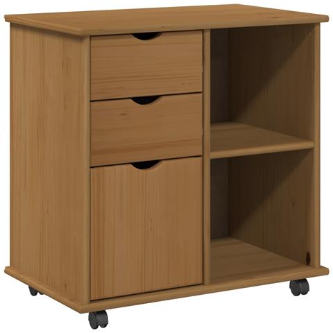 Mobile con Ruote con ruota Marrone miele 63,5 x 39 x 65,5 cm - Foto 1