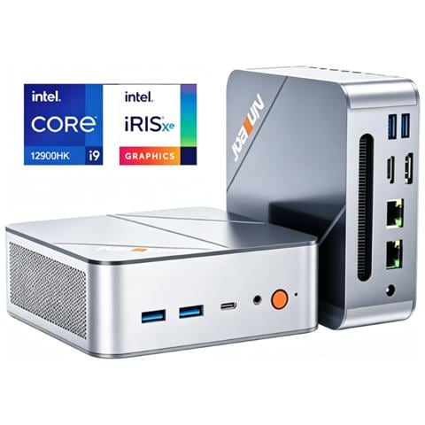 Mini PC Desktop L12 Pro Intel Core i9-12900HK, 16 GB DDR4, SSD da 1 TB, USB 4.0, doppia porta RJ45 da 2,5 Gbps, supporto per tre schermi 8K / 4K, Wi-Fi 6, silenzioso - Foto 1