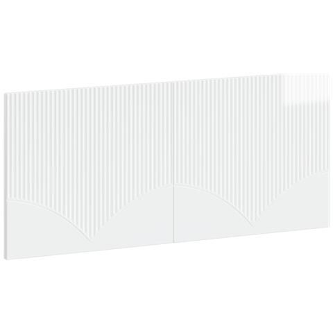 Testiera da Muro HOORN Bianco Lucido Legno ingegnerizzato - Foto 1