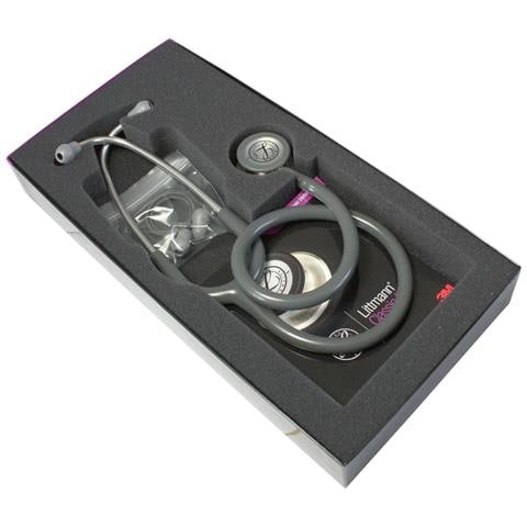 Stetoscopio Littmann Classic Iii 5621 Professionale Tubo Grigio Doppia Testa Acustica Adulto Pediatrico Oem - Foto 2