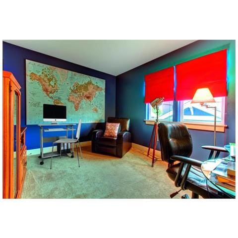 Scrivania Porta Computer con ruote - Grigio - Foto 2