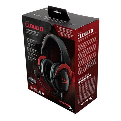 Cuffie gaming HyperX Cloud II Nera e Rossa 2 m - Foto 21