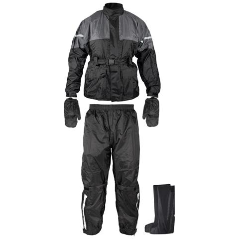 Tuta Antipioggia Completo Impermeabile Copri Guanto Copri Stivale Moto Nero Xl - Foto 1