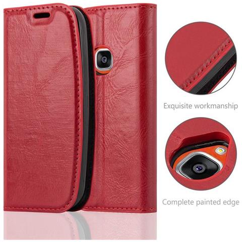 Custodia Compatibile Con Nokia 3310 In Rosso Mela - Coperchio Protettiva Con Chiusura Magnetica, Funzione Stand E Tasca Per Le Carte - Foto 2