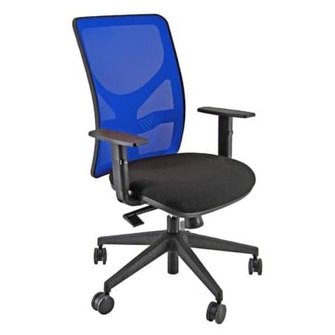 Sedia Operativa Girevole Pentagon Y10 Pena Schienale In Rete Blu - Rivest. Eco Nero - Con Braccioli - Pena / brf / en / b - Foto 1