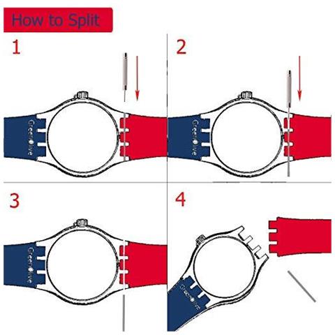 Sostituzione Impermeabile Gomma Di Silicone Del Cinturino Di Vigilanza Il Cinturino Per Swatch (17 Millimetri 19 Millimetri 20mm) (19 Mm Lucency)  - Foto 2