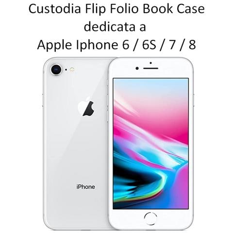 Duo Custodia Originale Flip Folio Book Case Per Apple Iphone6s 7 8 Se (2020) White - Foto 2