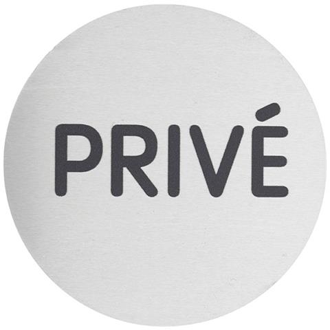 Cartello Adesivo In Alluminio, Disco Segnaletico Ø 80mm Privè Con Adesivo - - Foto 1