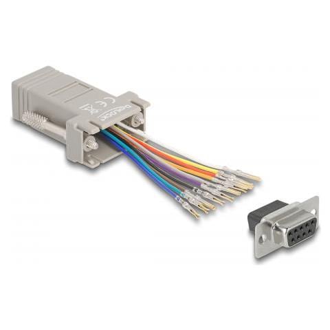 Kit Di Montaggio Da Presa D-sub A 9 Pin A Presa Rj50 Grigio - Foto 1