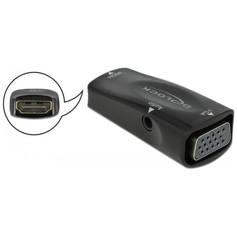 Adattatore Delock Hdmi-a Femmina A Vga Femmina 1080p Con Audio - Foto 2