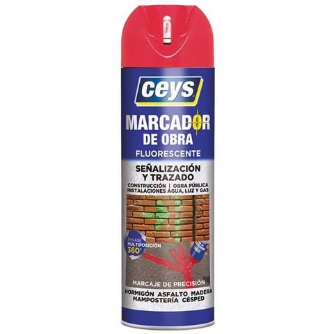 Vernice Spray Ceys Rosso 500 Ml Fluorescente - Foto 1