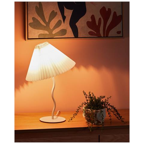 Lampada Da Tavolo Alwero Metallo Bianco - Foto 1