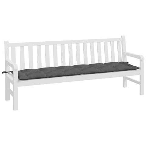 Cuscino Per Panca Antracite 200x50x7 Cm In Tessuto Oxford - Foto 3