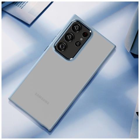 Cover Per Samsung S24 Ultra Retro Rigido Bordo Flessibile Design Fumé - Foto 2