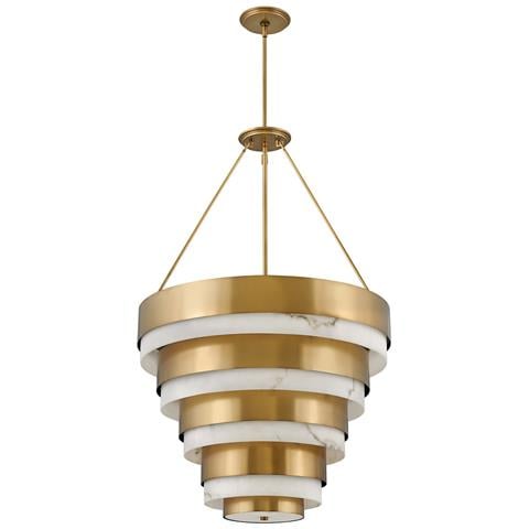 Lampadario Contemporaneo Echelon Acciaio Ottone Antico 8 Luci E14 - Foto 1