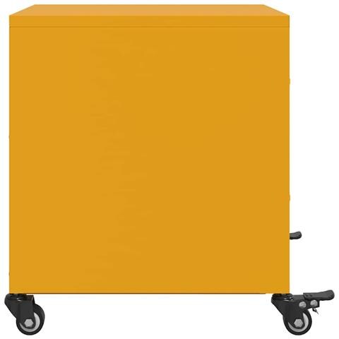 Comodino Giallo Senape 36x39x43,5 cm in Acciaio - Foto 2