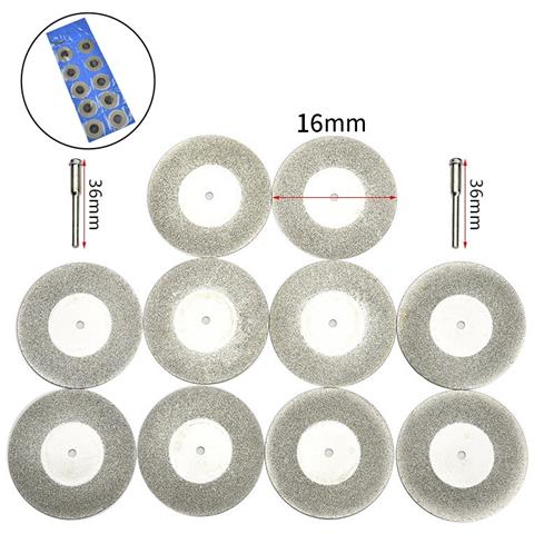 Kit Disco Da Taglio Diamantato Per Il Taglio Di Pietre Preziose, Ceramica, Vetro 10 Pezzi 16 Mm - Foto 1