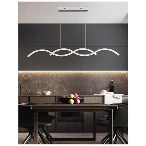 Lampadario Led A Sospensione 25 Watt Luce Calda 3000k Lampada Twist A43bc - Foto 1