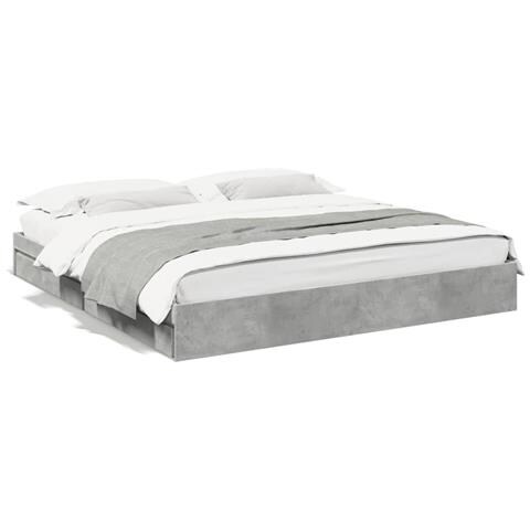 Giroletto Cassetti Grigio Cemento 200x200 Cm Legno Multistrato - Foto 2