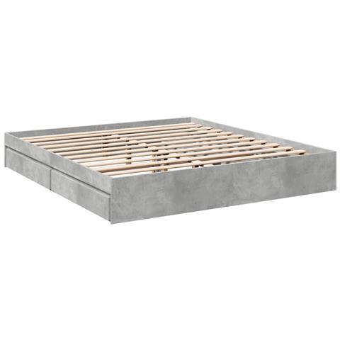 Giroletto Cassetti Grigio Cemento 200x200 Cm Legno Multistrato - Foto 3